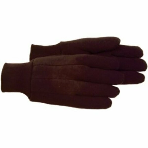 Midwest Quality Gloves GLOVE BROWN JERSEY POLYESTER/COTTON 7792-L